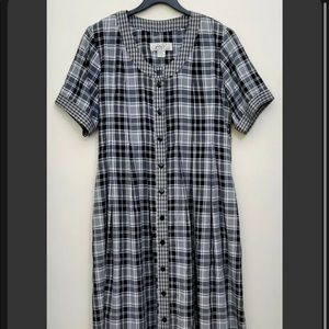 Vintage plaid Midi dress